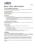 Предварительный просмотр 7 страницы CARE ARZ 5 Manual