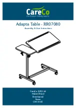 Предварительный просмотр 1 страницы CareCo Adapta RR07080 Assembly & User Instructions