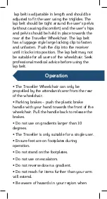 Preview for 7 page of CareCo Traveller WC02049 Owner'S Handbook Manual