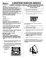 Preview for 7 page of Carefree SL WINDOW AWNING Installation And Operation Manual