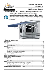 Preview for 1 page of Carefree TRAVEL'R Owner'S Manual