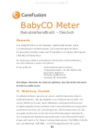 Preview for 43 page of CareFusion BabyCO Operating Manual