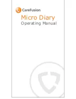 CareFusion Micro Diary Operating Manual preview