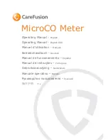 Preview for 1 page of CareFusion MicroCO Operating Manual