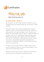 Preview for 75 page of CareFusion MicroLab Operating Manual