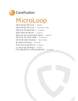 CareFusion MicroLoop Operating Manual preview