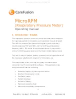 Preview for 7 page of CareFusion MicroRPM Operating Manual