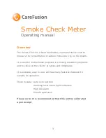 Preview for 5 page of CareFusion Smoke Check Meter Operating Manual