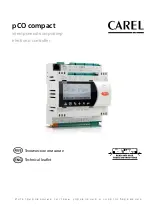 Carel pCO compact PCOX000AA0 Technical Leaflet preview