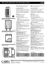 Предварительный просмотр 2 страницы Carel Rsf077 Quick Start Manual