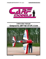 Предварительный просмотр 1 страницы Carf-Models Composite-ARF Yak-55 SP Instruction Manual