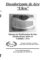 Preview for 2 page of Carico Ultra Air Deodorizer Use & Care Instructions Manual