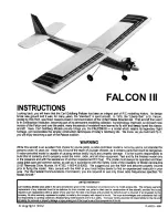 Предварительный просмотр 1 страницы Carl Goldberg Products FALCON III Instructions Manual