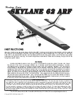 Предварительный просмотр 1 страницы Carl Goldberg Products skylane 62 arf Instruction Manual