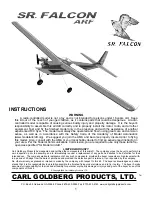 Carl Goldberg Products Sr. Falcon Instructions Manual preview