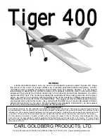 Предварительный просмотр 1 страницы Carl Goldberg Products Tiger 400 Instruction Manual