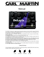 Preview for 1 page of Carl Martin DeLayla XL Manual