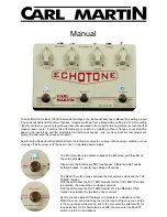 Preview for 1 page of Carl Martin echotone Manual