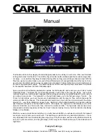 Carl Martin PlexiTone Manual preview