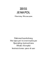 Preview for 3 page of Carl Zeiss Jena JENAPOL Operating Instructions Manual