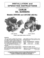 Preview for 3 page of Carlin 201CRD Installation And Operating Instructions Manual