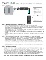 Preview for 11 page of CarLink CLBTLR Installation & Programming Manual