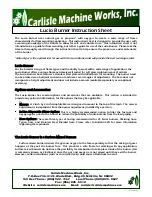 Carlisle Machine Works Lucio Instruction Sheet preview