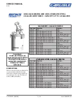 Preview for 1 page of Carlisle Binks 183G Series Service Manual