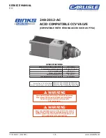 Carlisle BINKS 240-2012-AC Service Manual предпросмотр