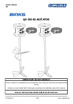 Carlisle BINKS QS-5016S Quick Start Manual preview