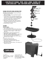 Preview for 2 page of Carlisle cateraide xb Instructions For Use And Care