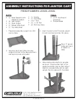 Preview for 1 page of Carlisle JANITOR CART Assembly Instructions