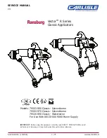 Предварительный просмотр 1 страницы Carlisle Vector 79503 R90 Classic - Solventborne Service Manual