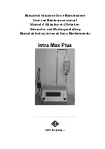 Preview for 1 page of Carlo De Giorgi Intra Max Plus User And Maintenance Manual