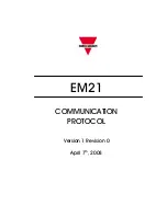 Preview for 1 page of CARLO GAVAZZI EM 21 Communication Protocol Manual