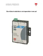 Preview for 1 page of CARLO GAVAZZI Eos-Gate Installation And Operation Manual