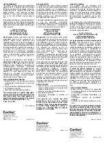 Preview for 2 page of Carlon FPC1452 Instruction Manual