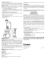 Предварительный просмотр 2 страницы Carlon HS3620 Instruction Manual