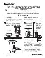 Carlon KPR-15G-BRZ Owner Operating Instructions preview