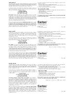 Предварительный просмотр 2 страницы Carlon RC3733D, RC3253 Instruction Manual