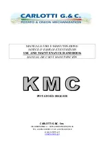 Предварительный просмотр 1 страницы CARLOTTI KMC 1000 Use And Maintenance Handbook