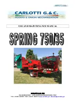 CARLOTTI SPRING 750/35 Use And Maintenance Manual preview