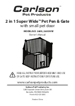 Preview for 1 page of Carlson Pet Products 2 in 1 Super Wide Owner'S Manual