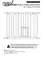 Preview for 1 page of Carlson 0930PW Owner'S Manual