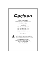 Предварительный просмотр 1 страницы Carlson 2046 Owner'S Manual