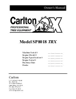 Предварительный просмотр 1 страницы Carlton SP8018 TRX Owner'S Manual