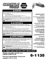 Preview for 1 page of Carlyle Tools 6-1135 Instruction Manual