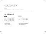 Preview for 24 page of Carmen Elite HC2600 Manual