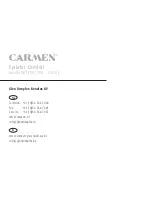 Preview for 11 page of Carmen EP1100 Manual