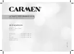 Предварительный просмотр 32 страницы Carmen HD3500 Manual